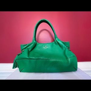 Kate Spade green leather shoulder bag